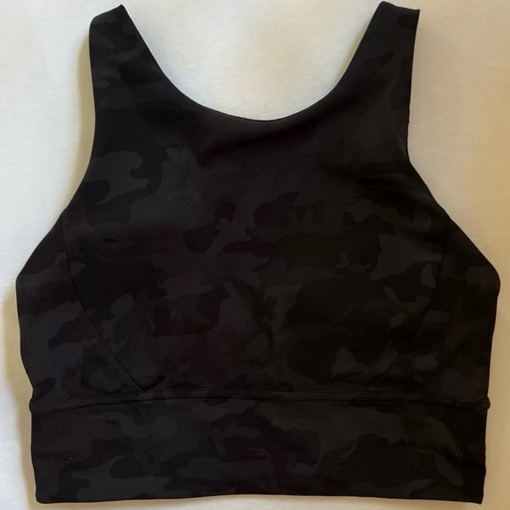 Lululemon Athletica Black Camouflage Sports Bra